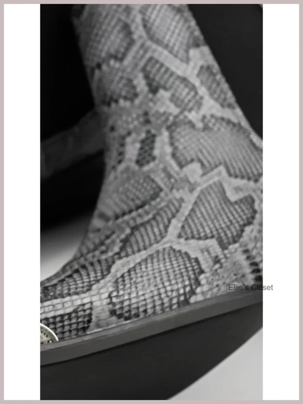 Snake Print Chelsea Boots Pointed Toe Slip-On Western Dress Ankle Boots
